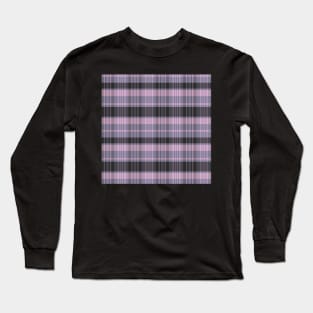 Grunge Aesthetic Calan 2 Hand Drawn Textured Plaid Pattern Long Sleeve T-Shirt